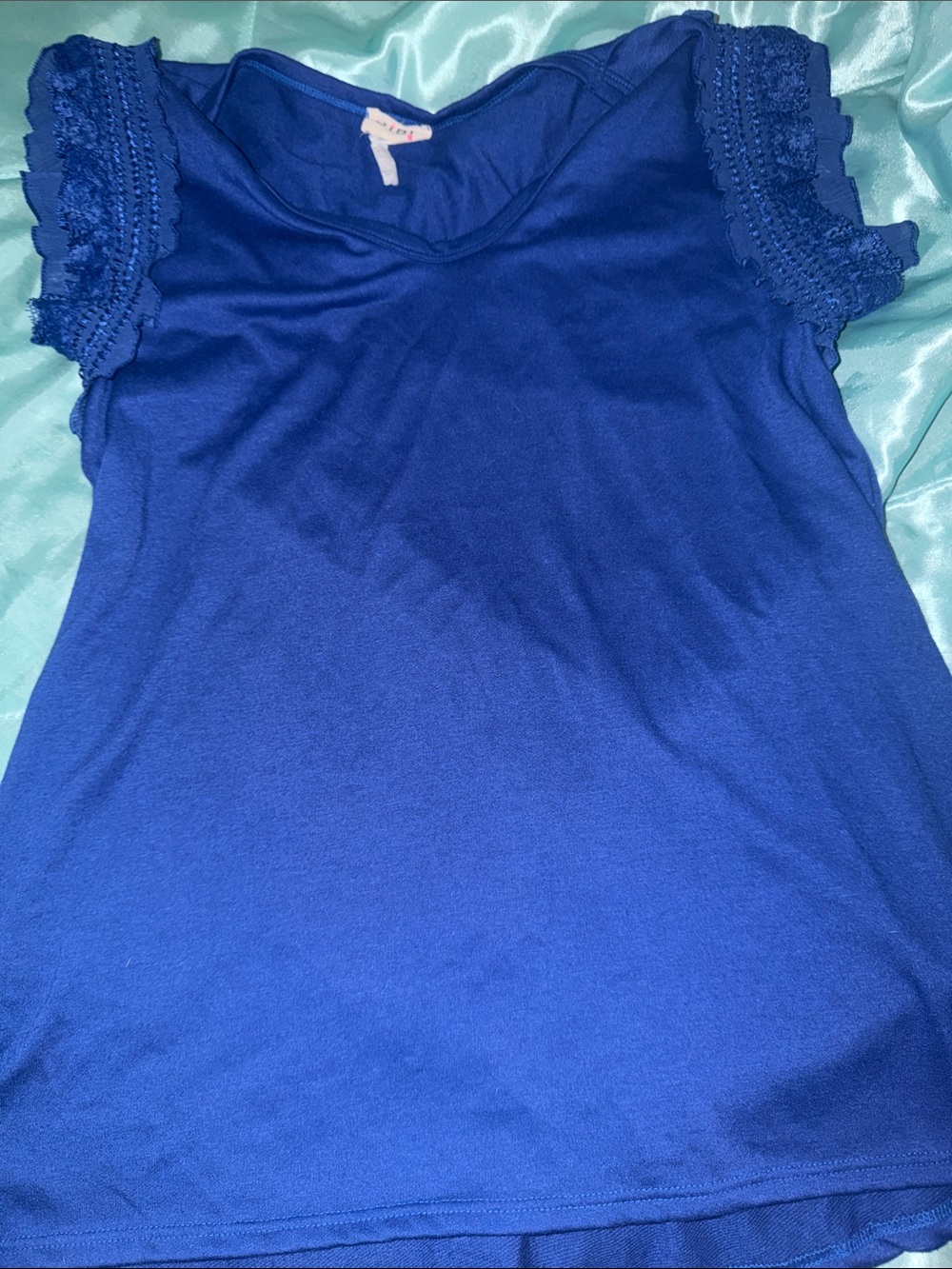BiBi Royal Blue Flutter Sleeve Tee